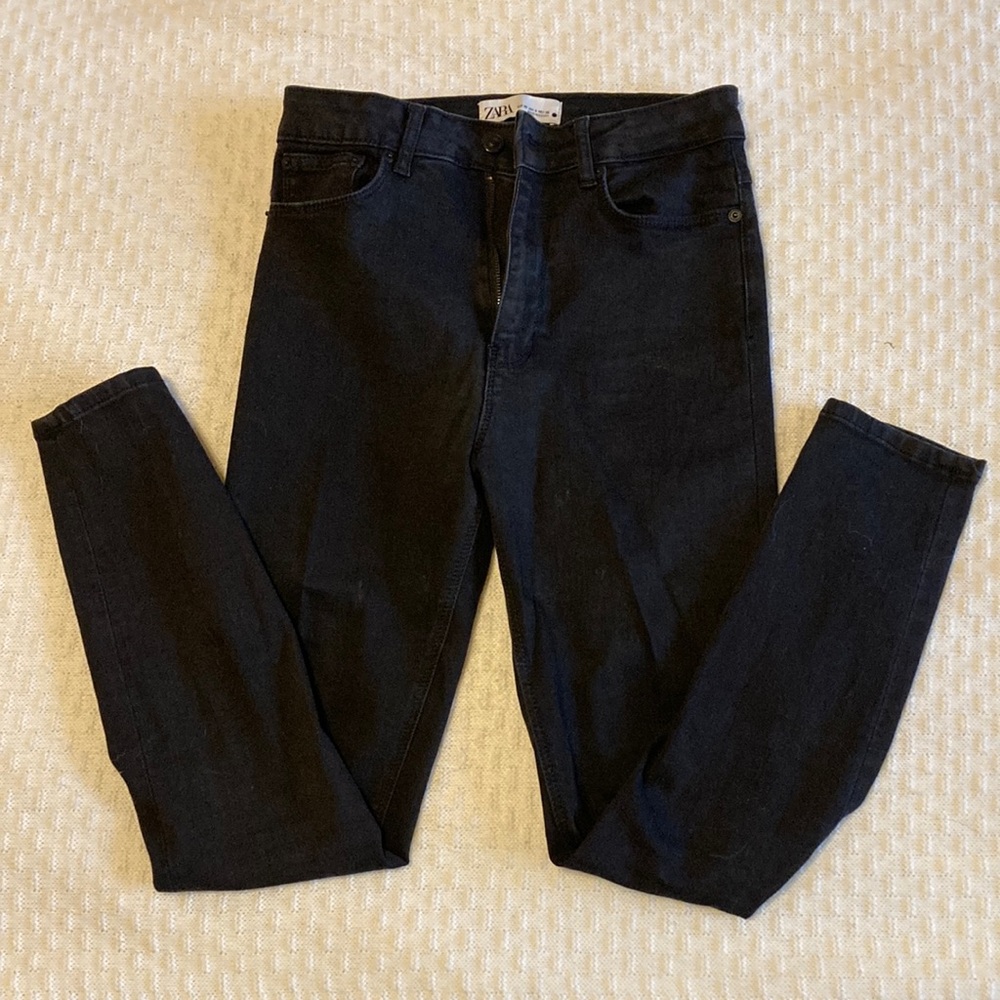 Zara high-waisted black skinny jeans